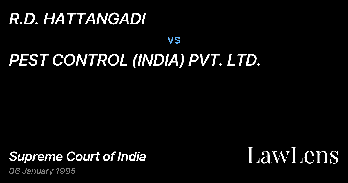 Preview image for R.D. HATTANGADI vs. PEST CONTROL (INDIA) PVT. LTD.