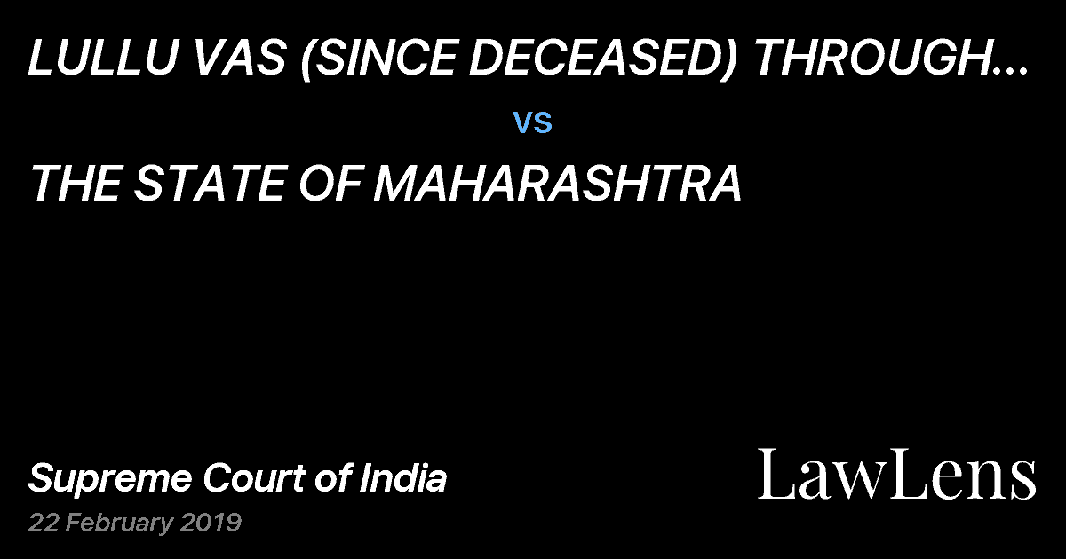 Preview image for LULLU VAS (SINCE DECEASED) THROUGH LRS AUDREY LUDWIG VAS vs. THE STATE OF MAHARASHTRA