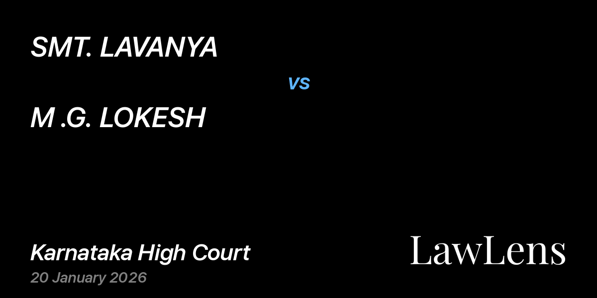 Preview image for SMT. LAVANYA vs. M .G. LOKESH