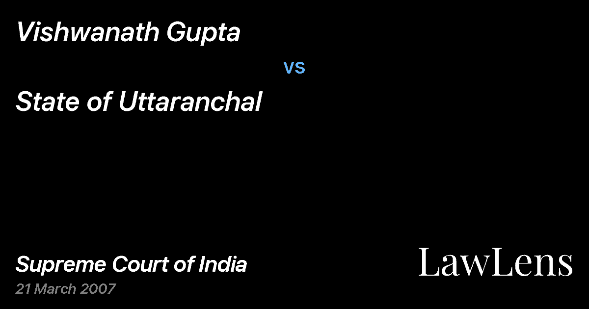 Preview image for Vishwanath Gupta vs. State of Uttaranchal