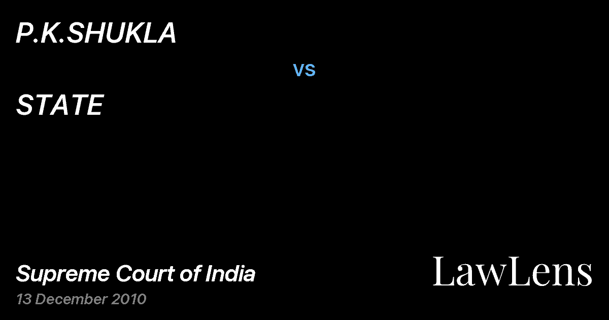 Preview image for P.K.SHUKLA vs. STATE
