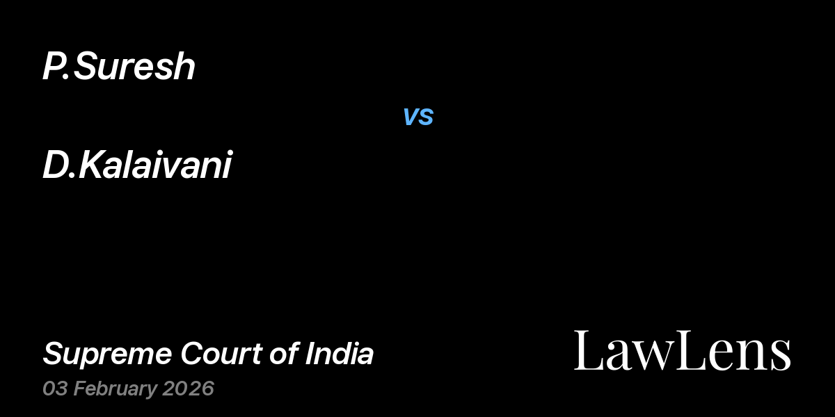 Preview image for P.Suresh vs. D.Kalaivani