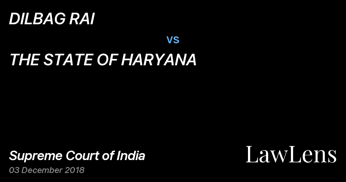 Preview image for DILBAG RAI vs. THE STATE OF HARYANA
