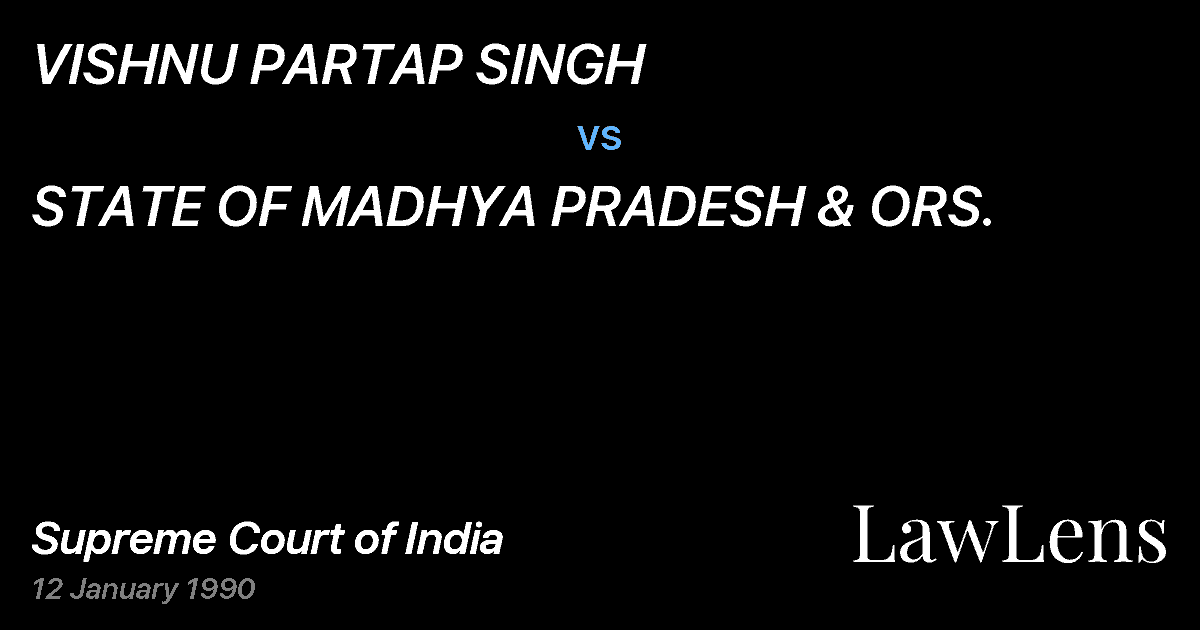 Preview image for VISHNU PARTAP SINGH vs. STATE OF MADHYA PRADESH & ORS.