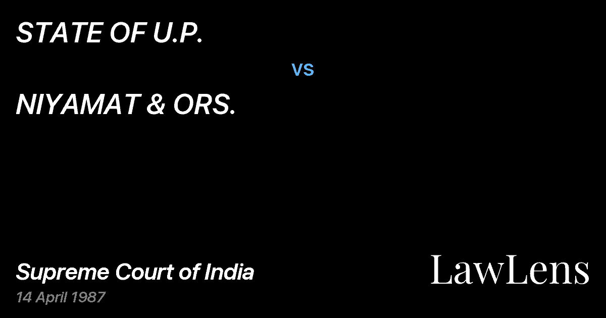 Preview image for STATE OF U.P. vs. NIYAMAT & ORS.