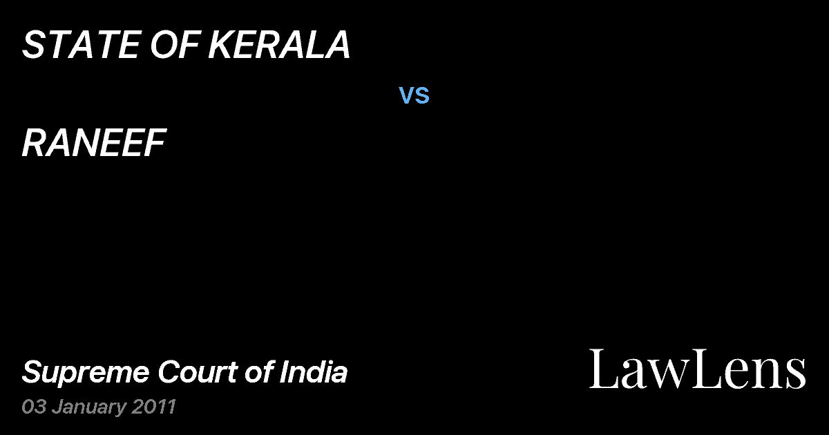 Preview image for STATE OF KERALA vs. RANEEF
