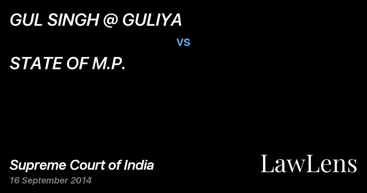 Preview image for GUL SINGH @ GULIYA vs. STATE OF M.P.