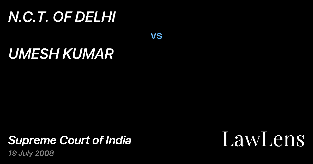 Preview image for N.C.T. OF DELHI vs. UMESH KUMAR
