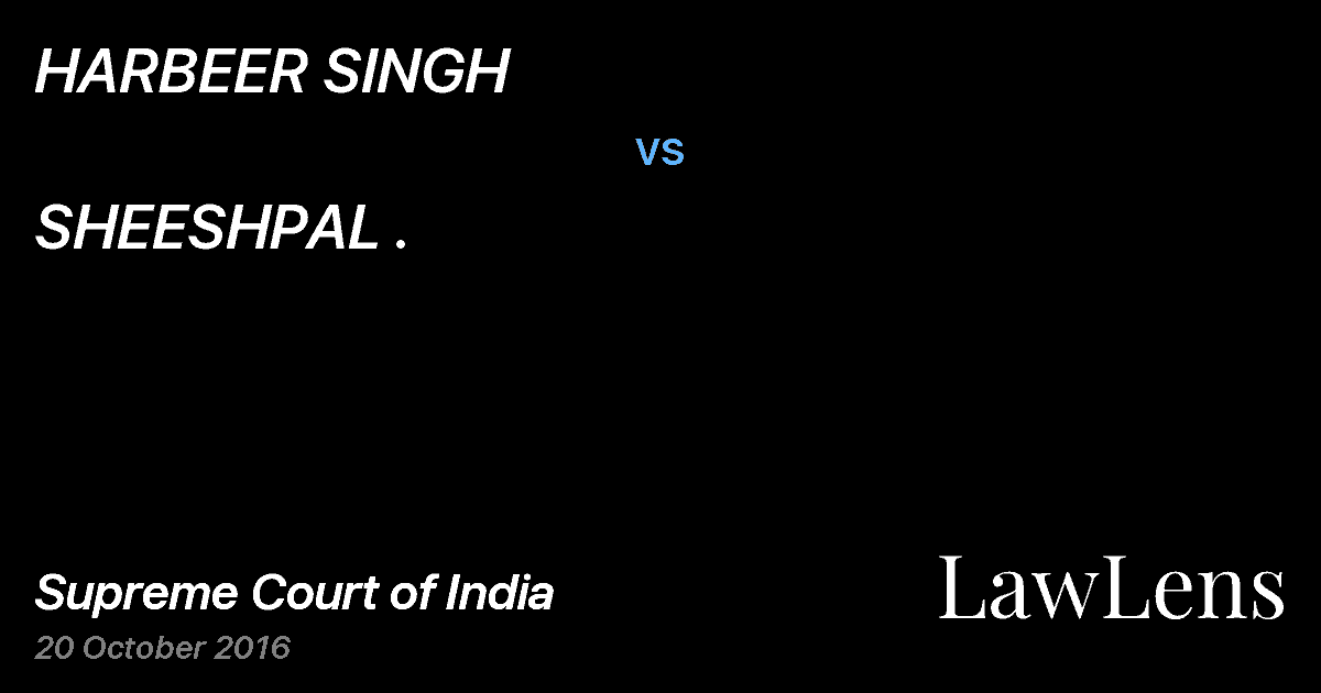 Preview image for HARBEER SINGH vs. SHEESHPAL .