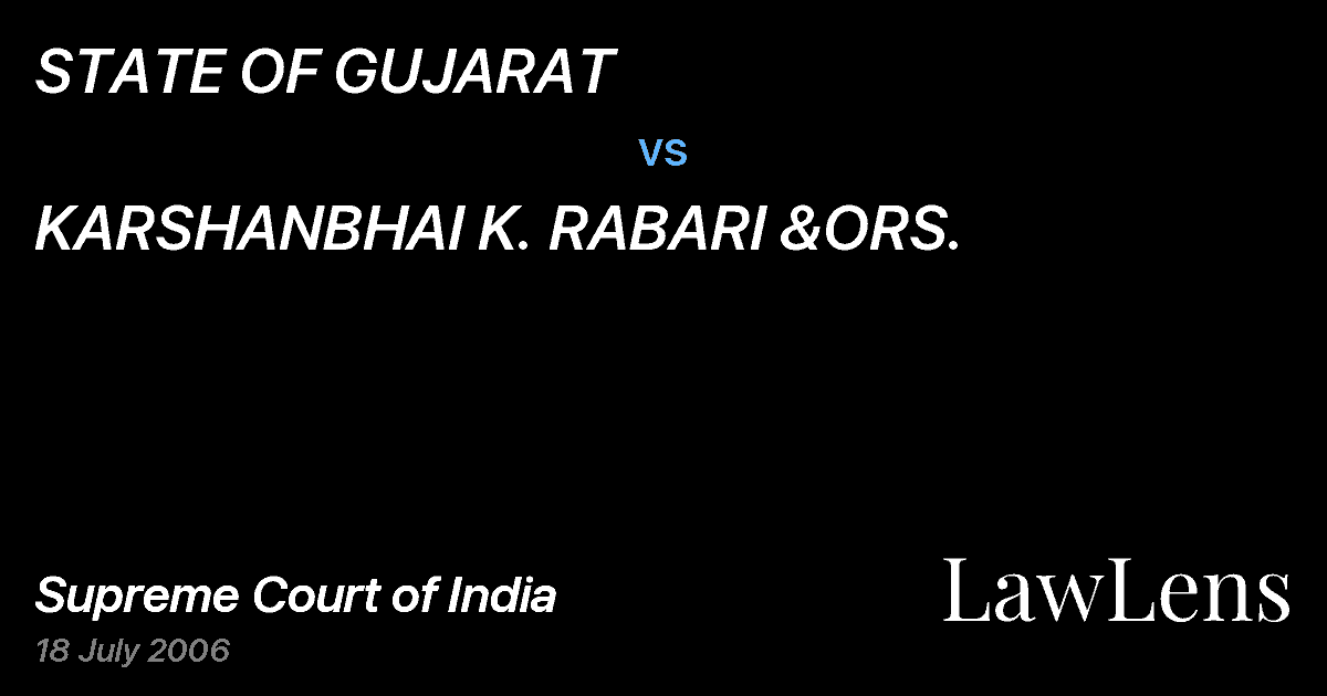 Preview image for STATE OF GUJARAT vs. KARSHANBHAI K. RABARI &ORS.
