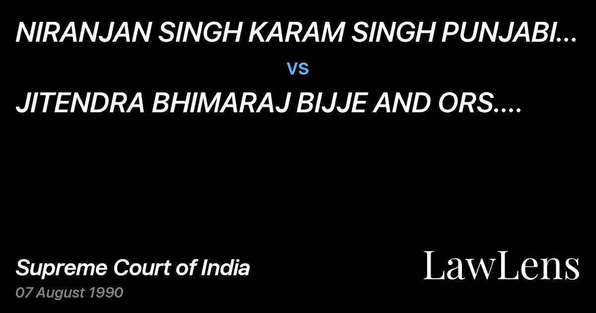 Preview image for NIRANJAN SINGH KARAM SINGH PUNJABI ANDORS ETC. ETC. vs. JITENDRA BHIMARAJ BIJJE AND ORS. ETC. ETC.
