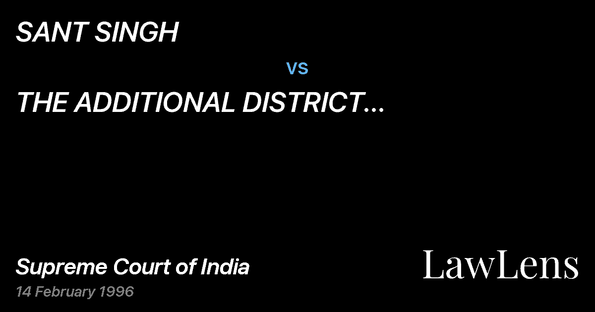 Preview image for SANT SINGH vs. THE ADDITIONAL DISTRICT JUDGE,JHANSI & ORS.