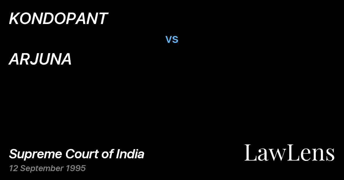 Preview image for KONDOPANT vs. ARJUNA