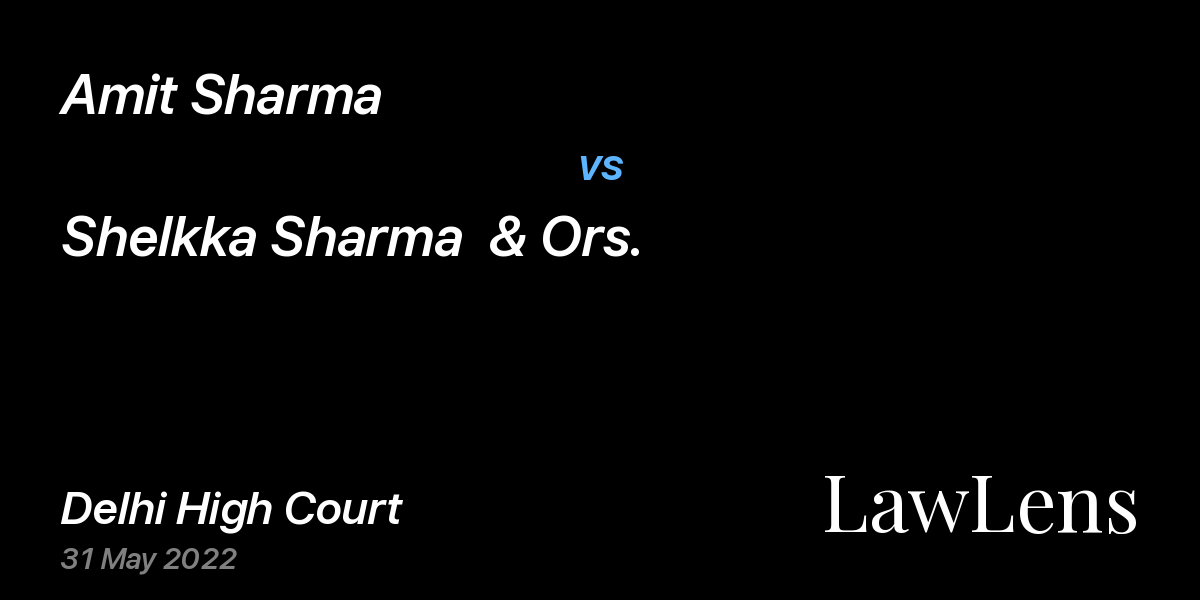 Preview image for Amit Sharma vs. Shelkka Sharma  & Ors.