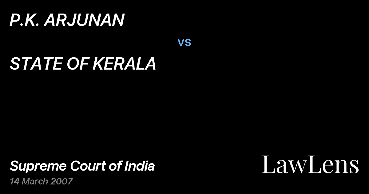 Preview image for P.K. ARJUNAN vs. STATE OF KERALA