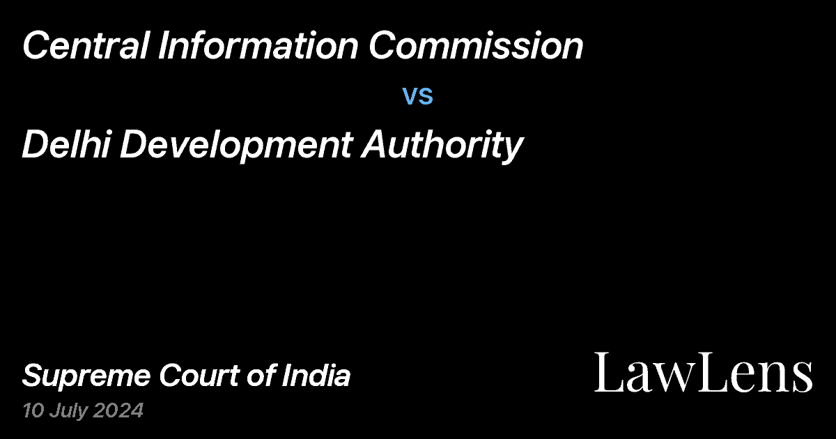 Preview image for CENTRAL INFORMATION COMMISSION vs. DELHI DEVELOPMENT AUTHORITY