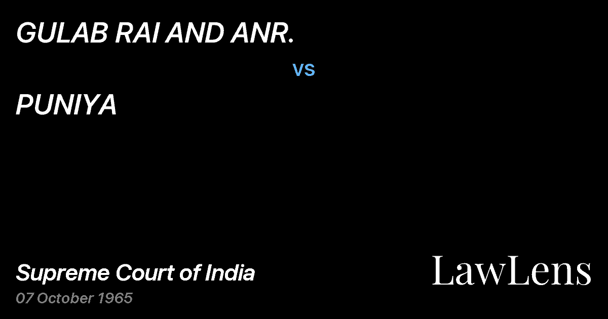 Preview image for GULAB RAI AND ANR. vs. PUNIYA