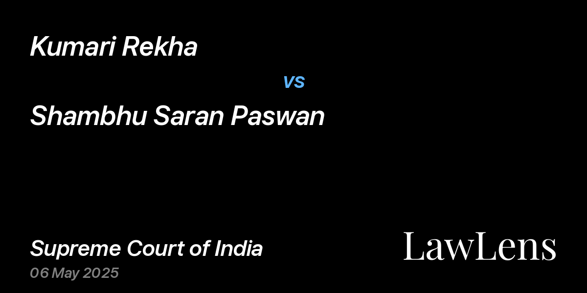 Preview image for Kumari Rekha vs. Shambhu Saran Paswan