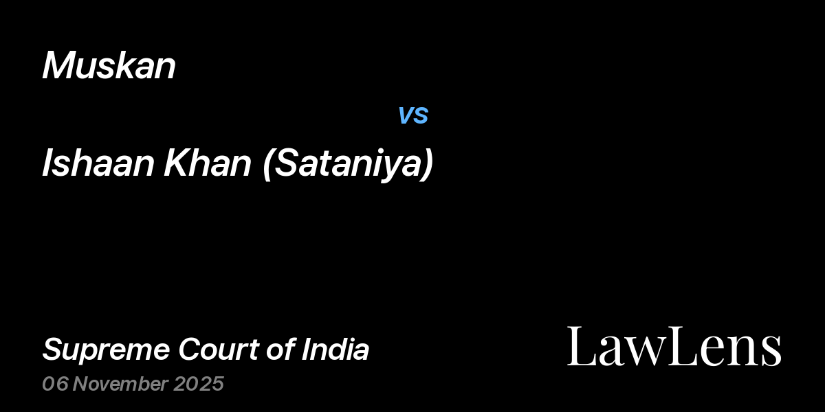 Preview image for Muskan vs. Ishaan Khan (Sataniya)