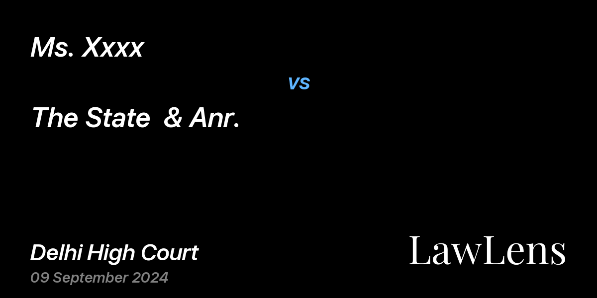 Preview image for REDACTED vs. The State  & Anr.