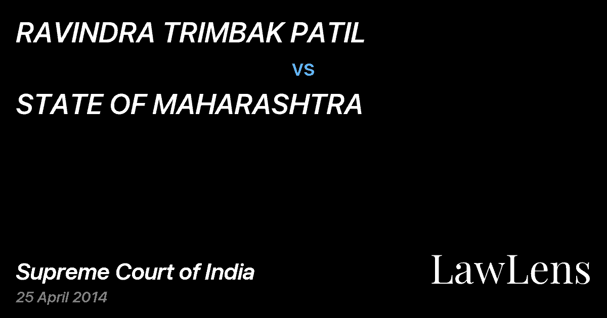 Preview image for RAVINDRA TRIMBAK PATIL vs. STATE OF MAHARASHTRA