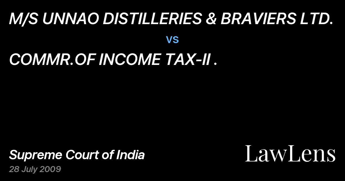Preview image for M/S UNNAO DISTILLERIES & BRAVIERS LTD. vs. COMMR.OF INCOME TAX-II .