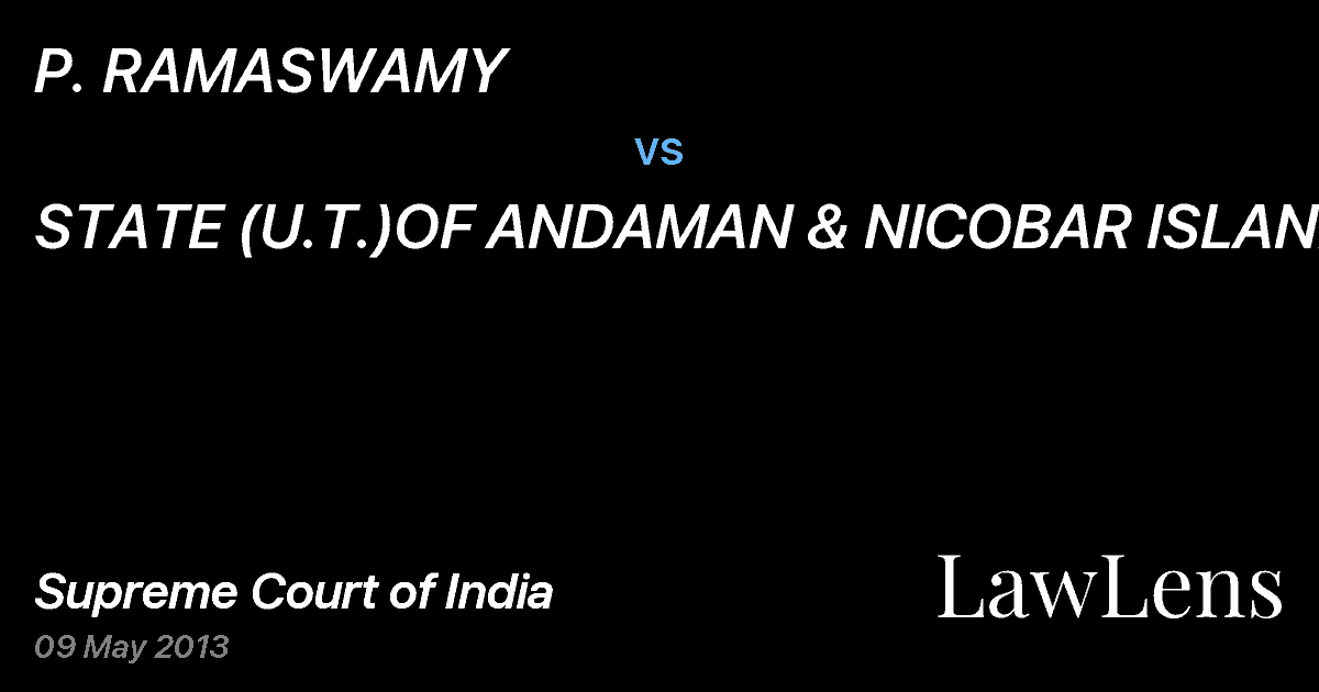 Preview image for P. RAMASWAMY vs. STATE (U.T.)OF ANDAMAN & NICOBAR ISLANDS