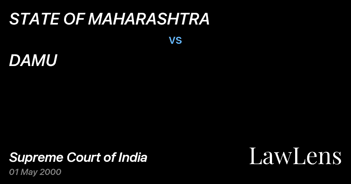 Preview image for STATE OF MAHARASHTRA vs. DAMU