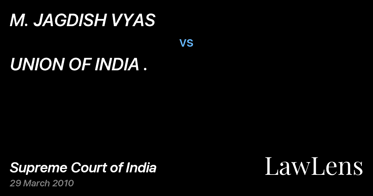 Preview image for M. JAGDISH VYAS vs. UNION OF INDIA .