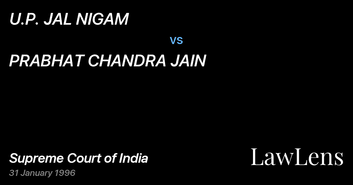 Preview image for U.P. JAL NIGAM vs. PRABHAT CHANDRA JAIN