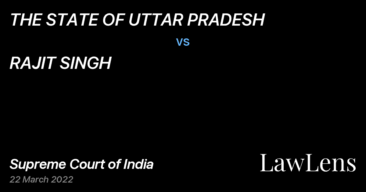 Preview image for THE STATE OF UTTAR PRADESH vs. RAJIT SINGH