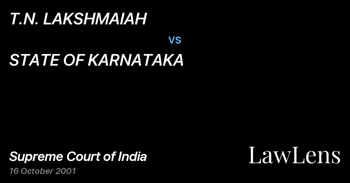Preview image for T.N. LAKSHMAIAH vs. STATE OF KARNATAKA