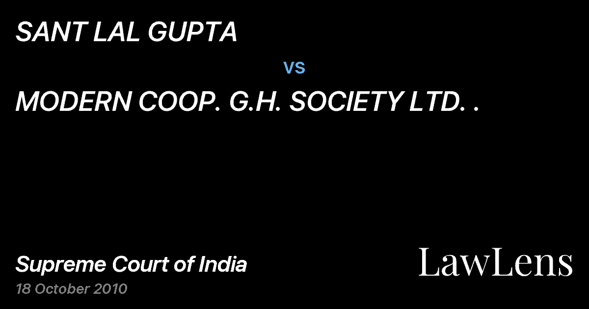 Preview image for SANT LAL GUPTA vs. MODERN COOP. G.H. SOCIETY LTD. .