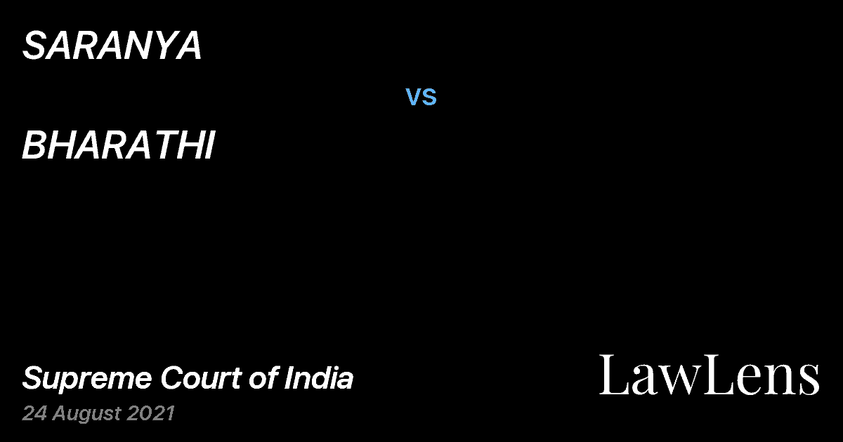 Preview image for SARANYA vs. BHARATHI