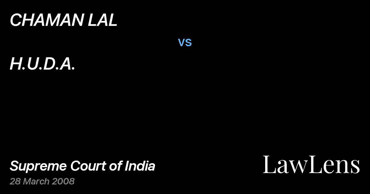 Preview image for CHAMAN LAL vs. H.U.D.A.