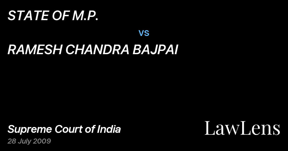 Preview image for STATE OF M.P. vs. RAMESH CHANDRA BAJPAI